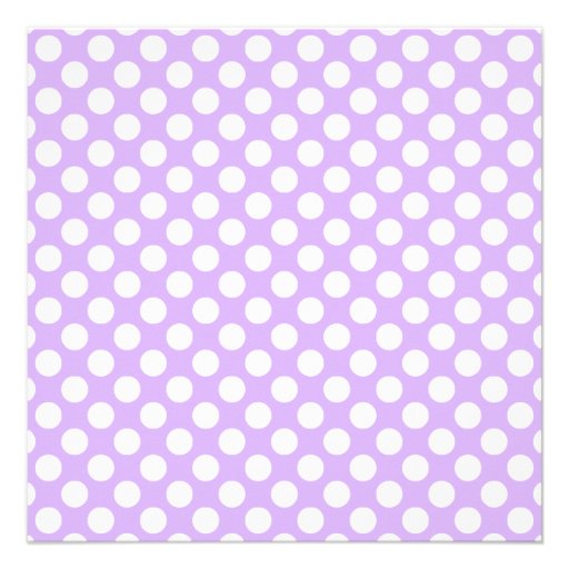 Light Purple and White Polka Dot Wedding Personalized Announcements