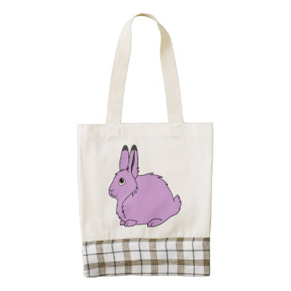 Light Purple Arctic Hare Zazzle HEART Tote Bag