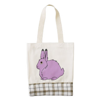 Light Purple Arctic Hare Zazzle HEART Tote Bag