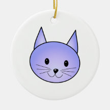 Light purple cat. christmas ornaments