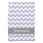 Light Purple Gray Chevron iPad Mini Cases