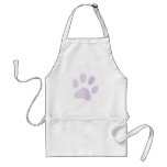 Light Purple Halftone Paw Print aprons