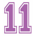 LIGHT PURPLE NUMBER 11 t-shirts
