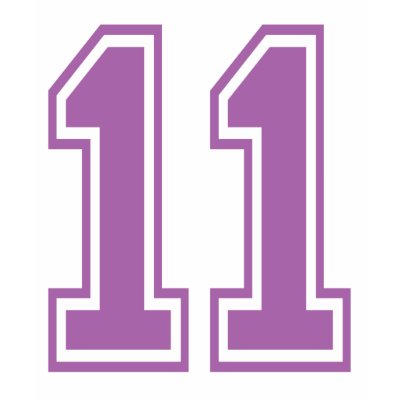 LIGHT PURPLE NUMBER 11 SHIRTS by dgpaulart