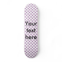 Light purple polka dots pattern skate deck