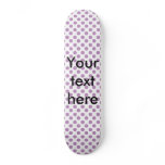 Light purple polka dots pattern skate deck