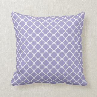 Light Purple Quatrefoil Pattern Pillows