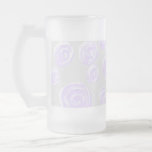 Light purple rose pattern on pale gray. coffee mugs