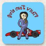 Light Race Car Driver Drink Coasters