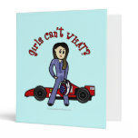 Light Race Car Driver Girl Binder