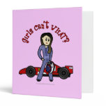 Light Race Car Driver Girl Binders