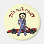 Light Race Car Driver Girl Magnet