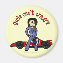 Light Race Car Driver Girl magnets