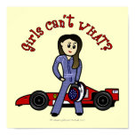 Light Race Car Driver Girl Poster