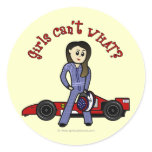 Light Race Car Driver Girl Stickers