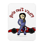 Light Race Car Driver Rectangle Magnet