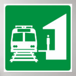 Light Rail Station Highway Sign posters
