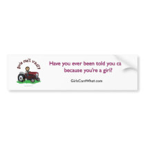 Light Red Farmer Girl bumper stickers
