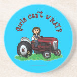 Light Red Farmer Girl Coaster