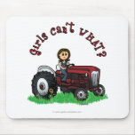 Light Red Farmer Girl Mousepads