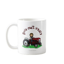 Light Red Farmer Girl mugs by girlscantwhat Light Red Farmer Girl mugs