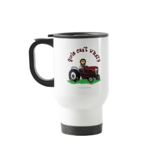 Light Red Farmer Girl Coffee Mug