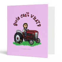 Light Red Farmer Girl Vinyl Binders