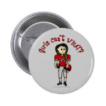 Light Red Football Pinback Buttons