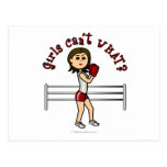 Light Red Girl Boxer Postcards