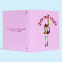 Light Red Girls Baseball binders