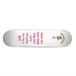 Light Red Girls Baseball Skateboard Deck