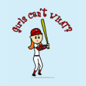 Light Red Girls Baseball t-shirts