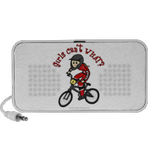 Light Red Girls BMX Laptop Speakers