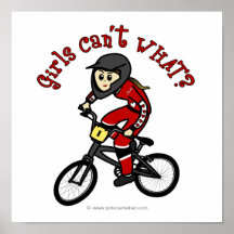 LIght Red Girls BMX Print