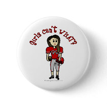 Light Red Girls Football Button