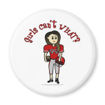 Light Red Girls Football Magnets