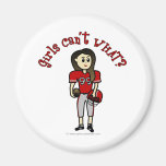 Light Red Girls Football Magnet