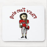 Light Red Girls Football Mouse Pad