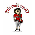 Light Red Girls Football Tshirt