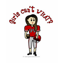 Light Red Girls Football t-shirts