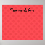 Light red snowflakes pattern posters