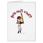 Light Red Softball Card