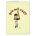 Light Red Softball Card