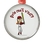 Light Red Softball Ornament