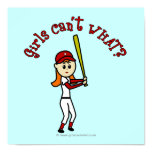 Light Red Softball Poster