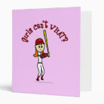 Light Red Softball Vinyl Binder