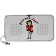 Light Red Womens Football iPhone Speaker