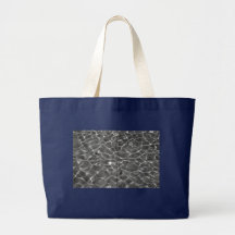 Light Reflections On Water: Black & White Bag