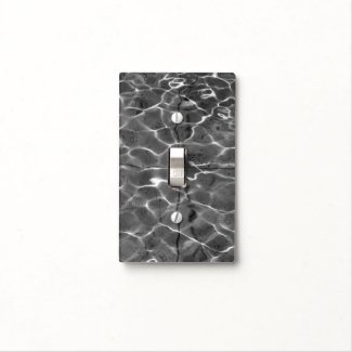 Light Reflections On Water: Black & White Light Switch Plates