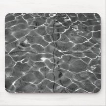 Light Reflections On Water: Black & White Mouse Pads